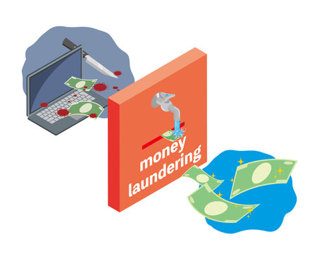 Money laundering image illustrationのイラスト素材