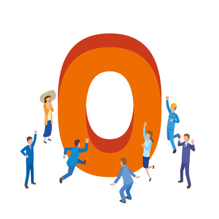 People who rejoice in freeのイラスト素材