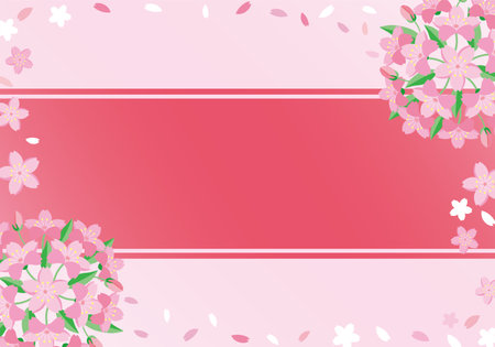 Cherry blossom background illustrationのイラスト素材