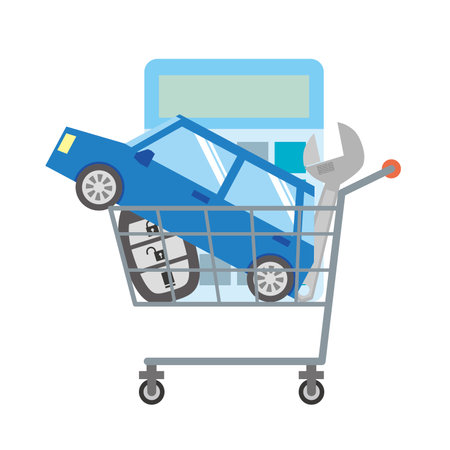 Image of buying a carのイラスト素材