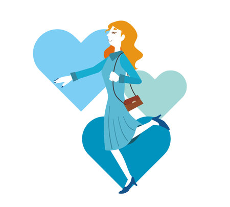 Woman in a good moodのイラスト素材