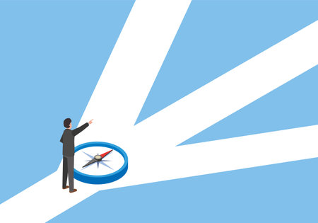 Students who decide the course of the parting pathのイラスト素材