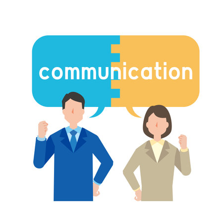 Men and women communicatingのイラスト素材