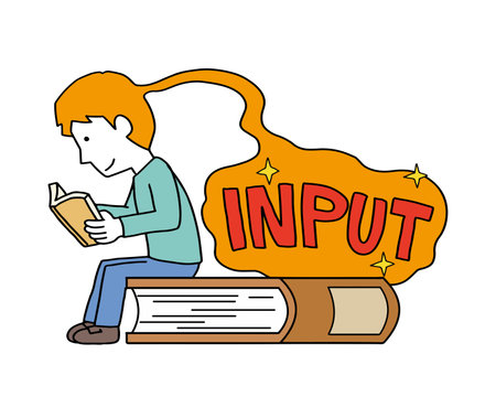 Men who input knowledgeのイラスト素材