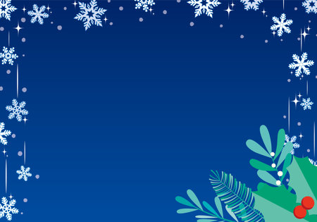 Frames inspired by winter and Christmasのイラスト素材