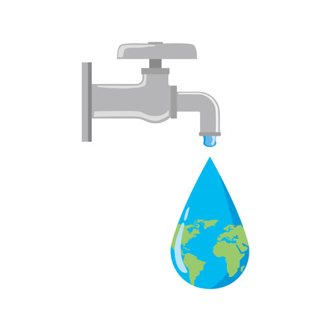 Image illustration of water conservation that values the global environmentのイラスト素材