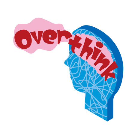 Illustration of overthinkingのイラスト素材