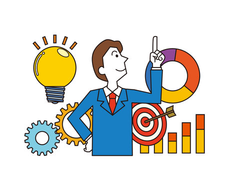 A businessman who can workのイラスト素材