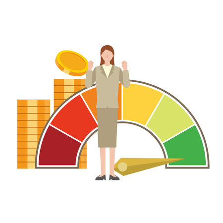 Credit score illustrationのイラスト素材