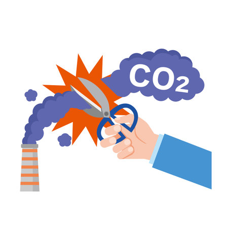 A way to cut CO2のイラスト素材