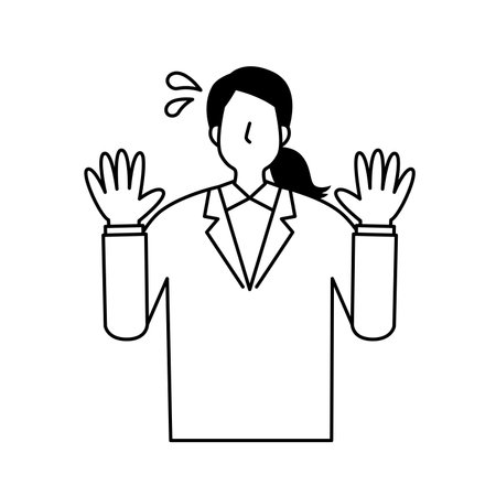 Surprised female office workerのイラスト素材