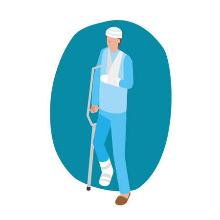 Injured manのイラスト素材