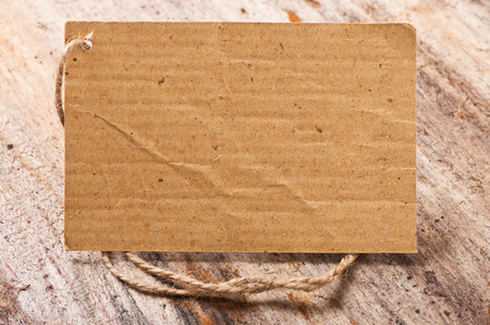 price tag label on wooden backgroundの写真素材