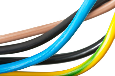 electric cable on a white background