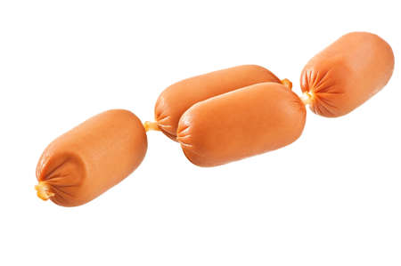 Sausages isolated on a white backgroundの写真素材