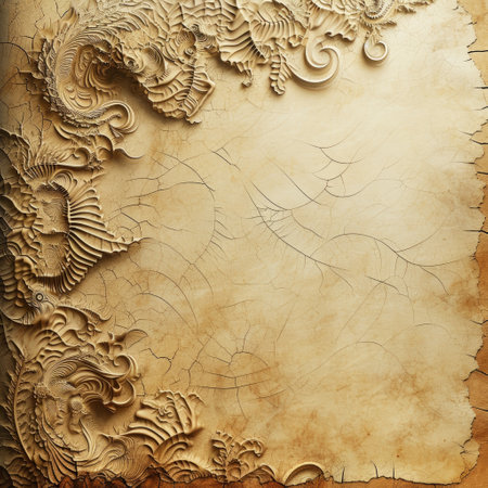 Grunge paper background with abstract pattern. Old paper texture.Image generated by AI.の素材