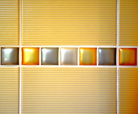 detail of bathroom tiles with texture