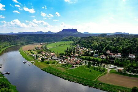 view from Tiske rocks, Czech Republicの写真素材