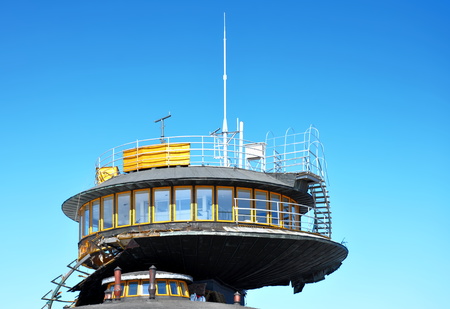 observatory on the snow hill in winterのeditorial素材