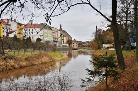 CZECH REP - DECEMBER 28, 2014: mirror town in riverのeditorial素材
