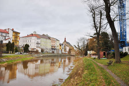 CZECH REP - DECEMBER 28, 2014: mirror town in riverのeditorial素材