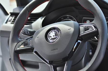 PRAGUE, THE CZECH REPUBLIC, 17.05.2015 - Skoda auto promotion on IIHF in Pragueのeditorial素材