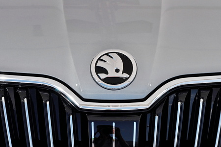 PRAGUE, THE CZECH REPUBLIC, 17.05.2015 - Skoda auto promotion on IIHF in Pragueのeditorial素材