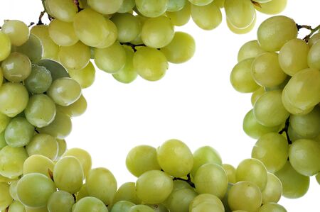 frame made of fresh and tasty  grapesの写真素材