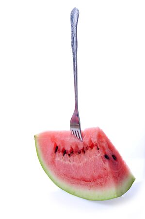 fresh sliced watermelon close upの写真素材