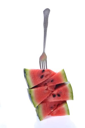 fresh sliced watermelon close upの写真素材