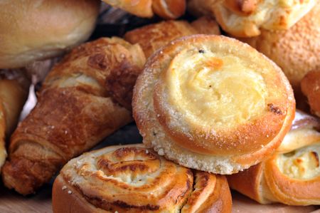 fresh baked bread close up
