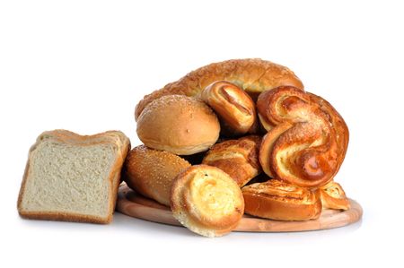 fresh baked bread close upの写真素材