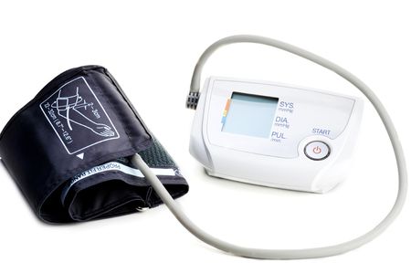 blood pressure monitor isolated  on white background
