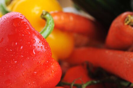 different vegetables very close upの写真素材