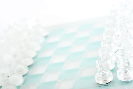 chess board ready for the gameの写真素材