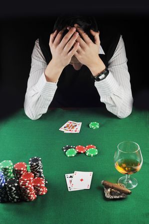 man  has lost in cards