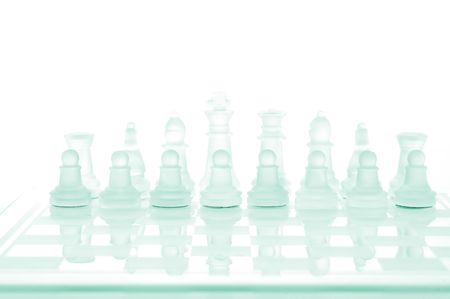 chess board ready for the gameの写真素材