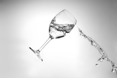  pure water splashing  into glassの写真素材