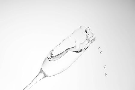  pure water splashing  into glassの写真素材