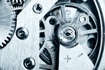 watch mechanism very close up