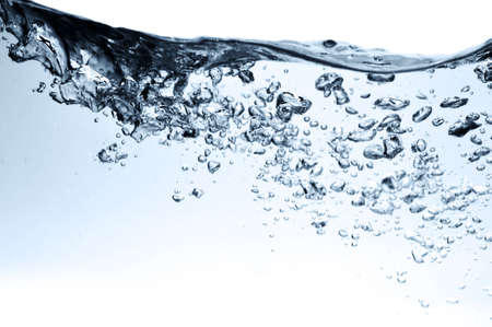 many bubbles in water close up