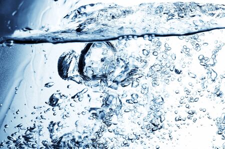 small bubbles background water. close up