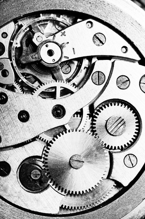  disassembled wrist watch lies on  table
