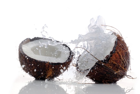 cracked coconut with big splash