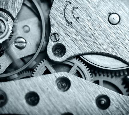 watch mechanism very close up