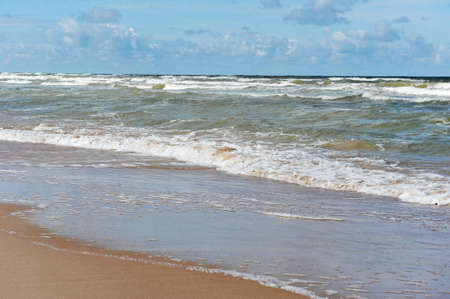 beautiful sky over sea shore. summer dayの写真素材