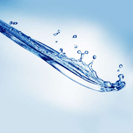 Water splash and bubbles. falling water