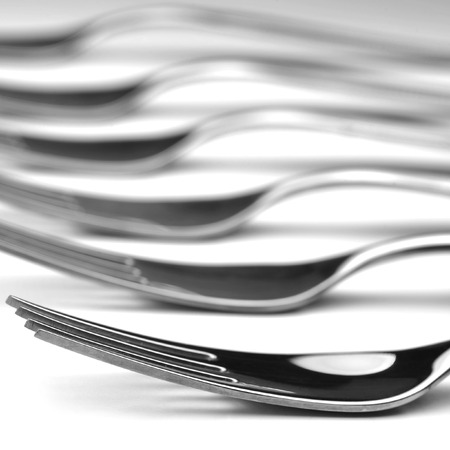 silverware ready to use close upの写真素材