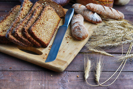 sliced bread of sprouted grain and seed