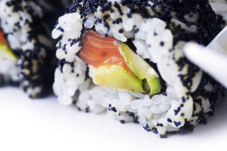 fresh and tasty traditional Japanese sushiの写真素材